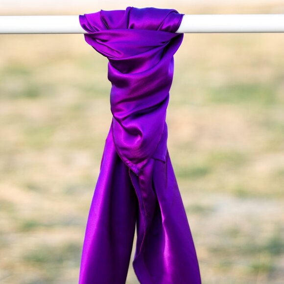Purple Silk Wildrag Scarf - Picture 1 of 5